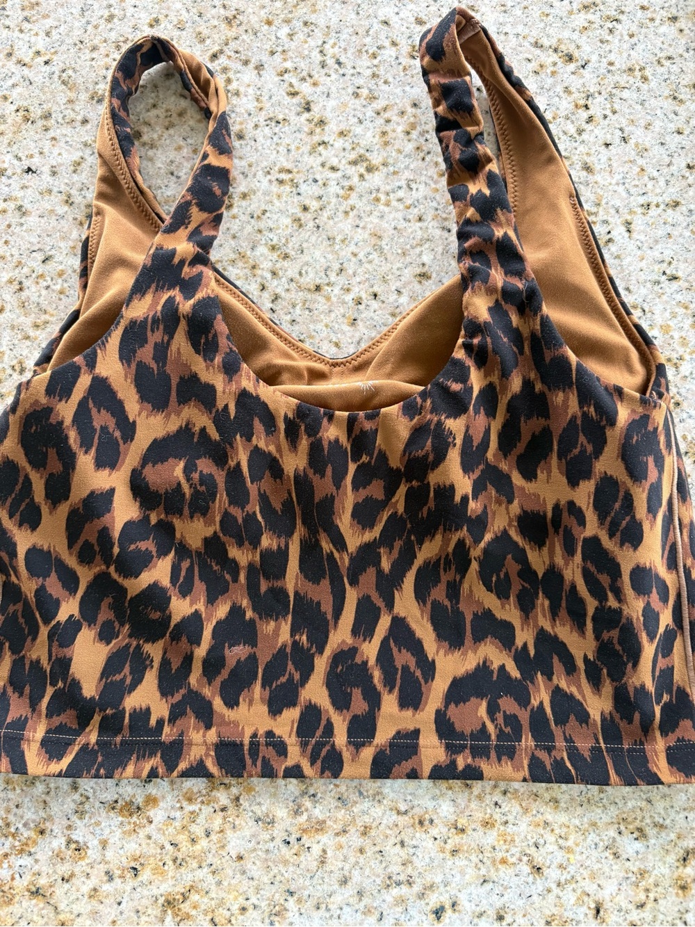 Aerie offline matching Leopard Print Sports Bra and Leggings Set - Brown & Black - Picture 5 of 9